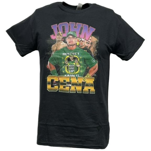 John Cena Four Faces Mens Black T-shirt