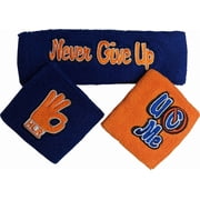 John Cena Headband Wristband Sweatband Set Choice of Color-Blue/Orange