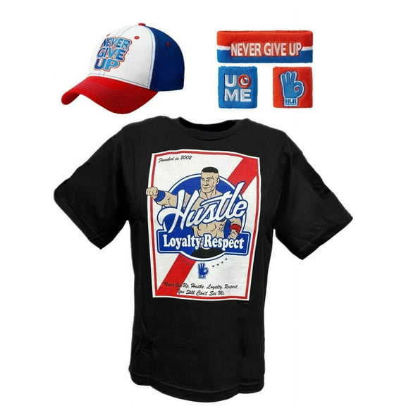John Cena Kids Founded In 2002 Costume Hat T-shirt Wristbands Boys YXL