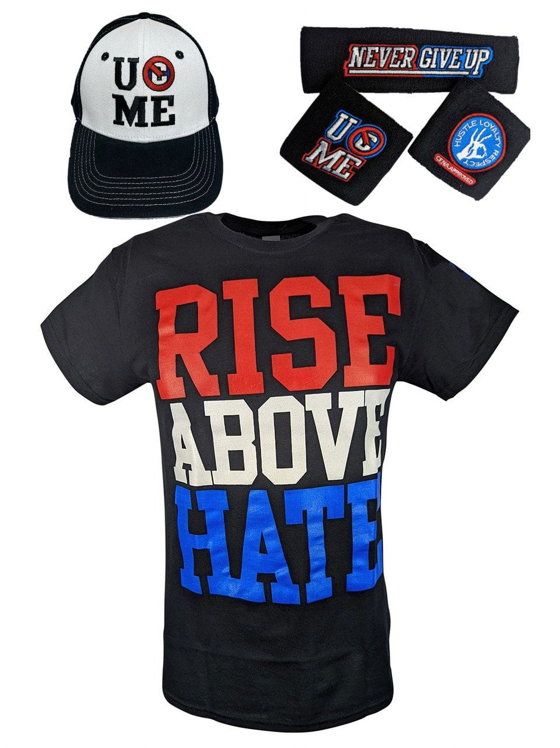 John Cena Kids Rise Above Hate Costume Hat T-shirt Wristbands Boys YS ...