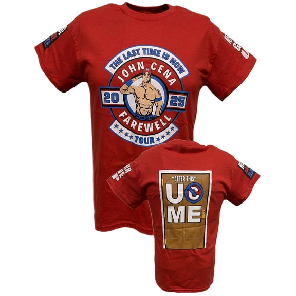 John Cena Last Time Is Now Farewell Tour Red T-shirt