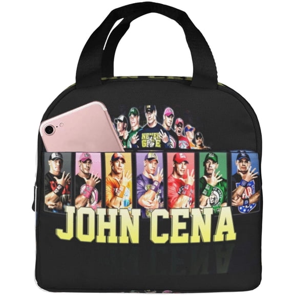 John Cena Lunch Bag Lunch Box Cooler Bag Portable Thermal Lunch Tote 8.5 L X 5 W X 8 H inches