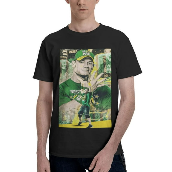 John Cena Men's Classic Short-Sleeve Wrestler Retro Apparel Fun Main Event T-Shirt