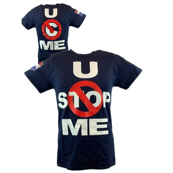 John Cena Navy Blue U Can't Stop Me Kids Boys T-shirt YXL 18-20