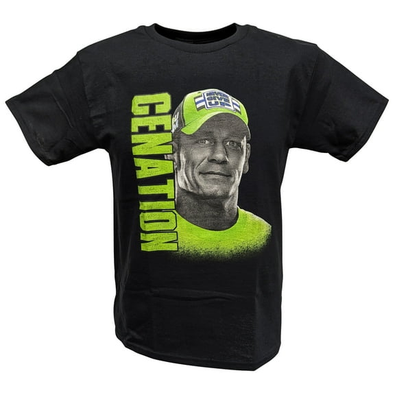 John Cena Neon Cenation WWE Kids Boys Black T-shirt YM