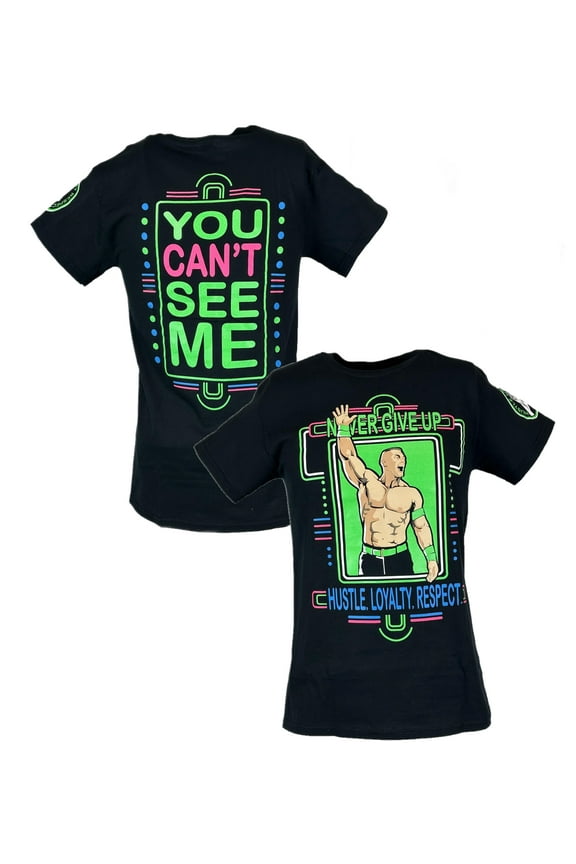 John Cena Neon Green Never Give Up Mens T-Shirt Mens 3XL