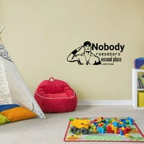 John Cena Nobody Remembers Quote Wrestling Wrestle Fighter WWE Motivation Quotes Saying Wall Art Sticker Designs Vinyl Stickers For Home House Walls Rooms Windows Bedroom Decoration Size (18x20 inch)
