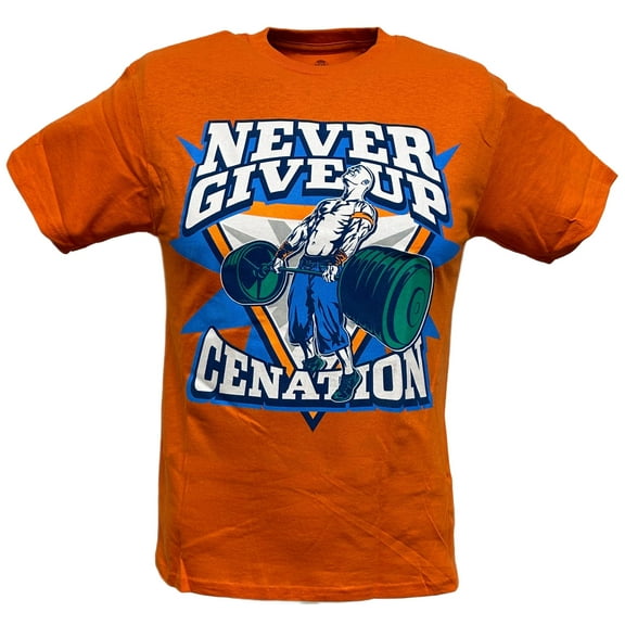 John Cena Orange Never Give Up Kids T-shirt Boys 10-12