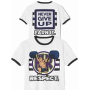 John Cena Respect Earn It White Ringer T-shirt
