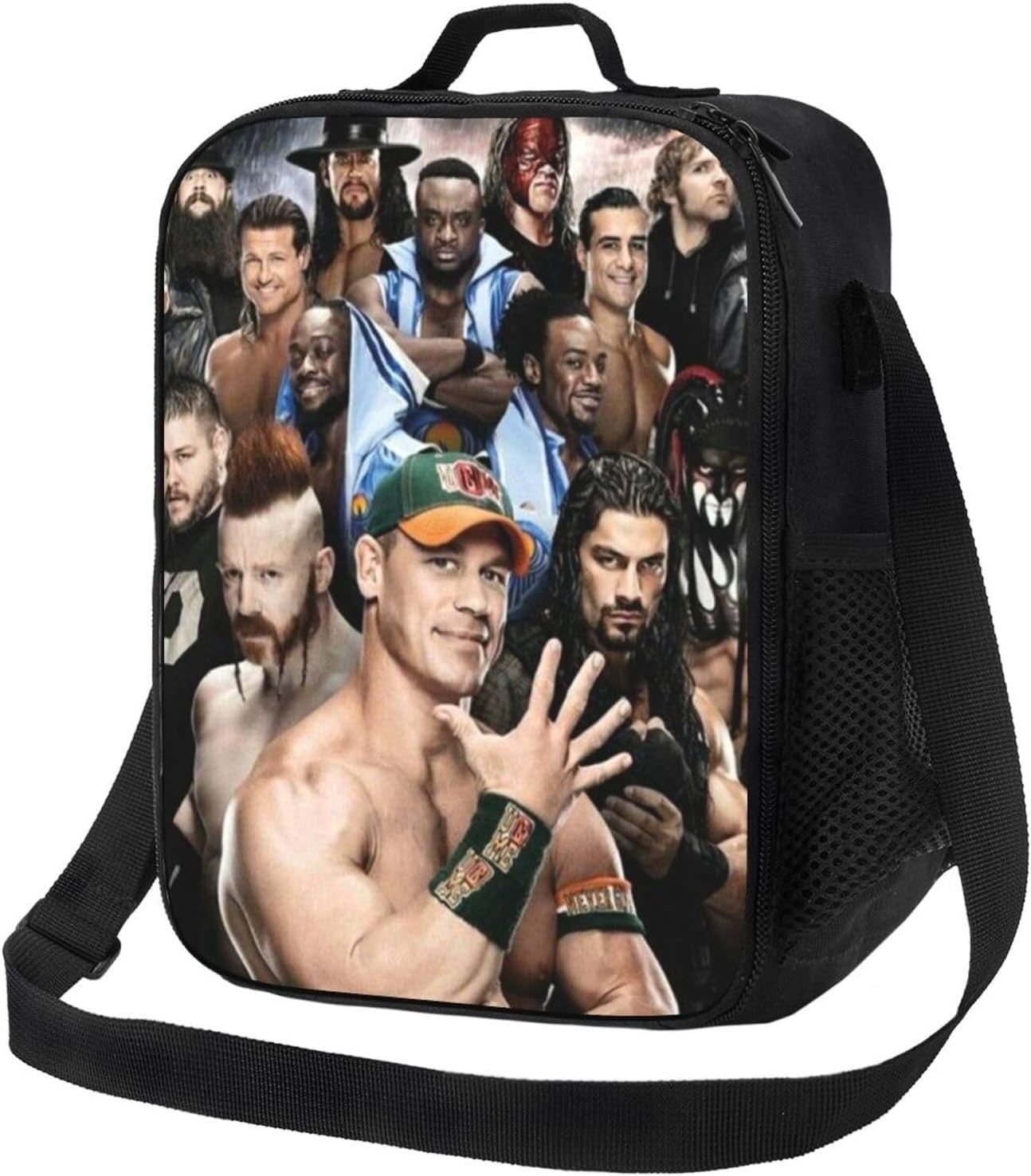 John Cena Reusable Lunch Box Wrestling Character Lunch Bag for Men Women Insulated Portable Lunch Tote With Adjustable Shoulder for Work Travel Sport Beach Picnic