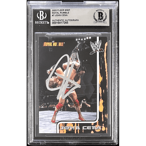 John Cena Signed 2002 Fleer WWF Royal Rumble Card #7 Auto Beckett 16417265