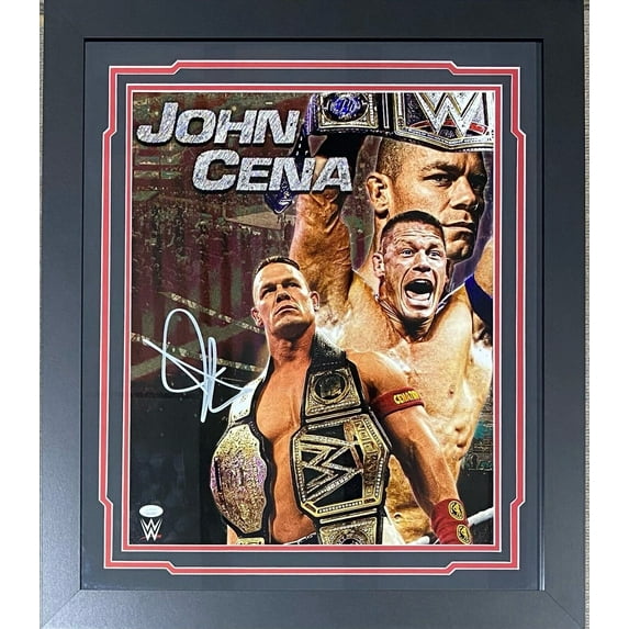 John Cena Signed Autographed Framed Signed 16x20 Photo JSA #7