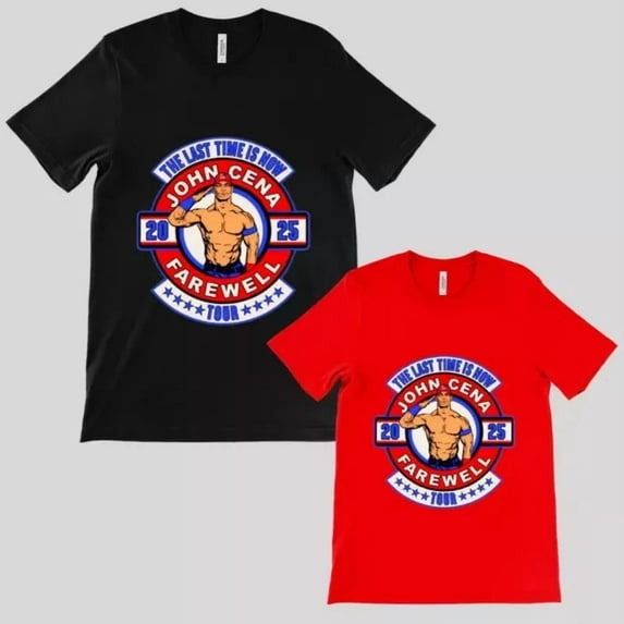 John Cena T Shirt WWE Farewell Tour 2025 New Black Red Design Unisex Mens Women