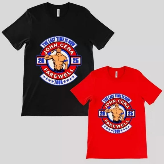 John Cena T Shirt WWE Farewell Tour 2025 New Black Red Design Unisex Mens Women