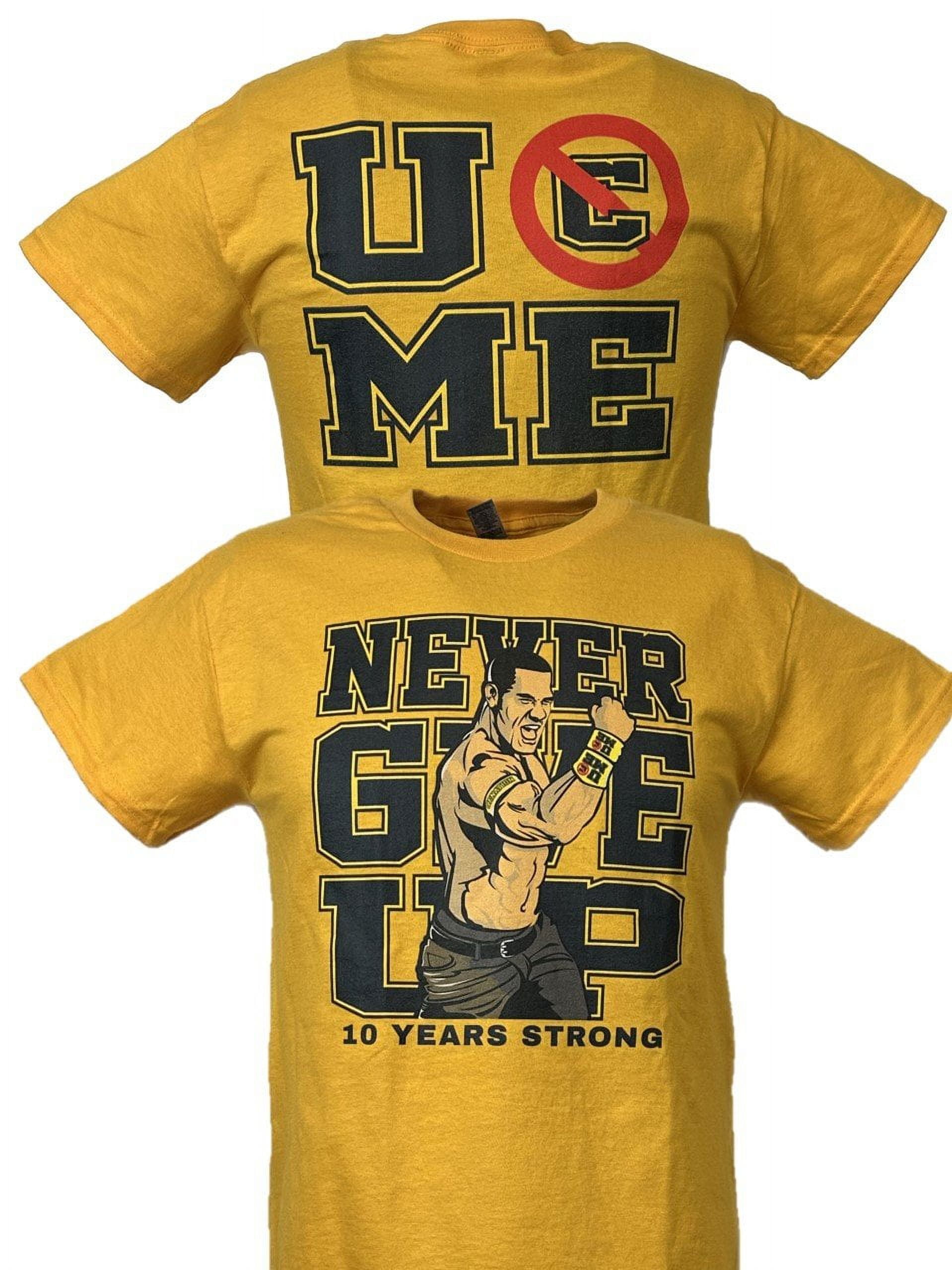 John Cena Ten Years Strong Mens Cotton Yellow T-shirt 5XL