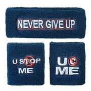 John Cena U Cant Stop Me Blue Headband Wristbands Set