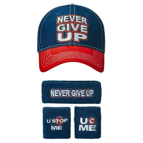 John Cena U Can't Stop Me Never Give Up Baseball Hat Headband Wristband Set