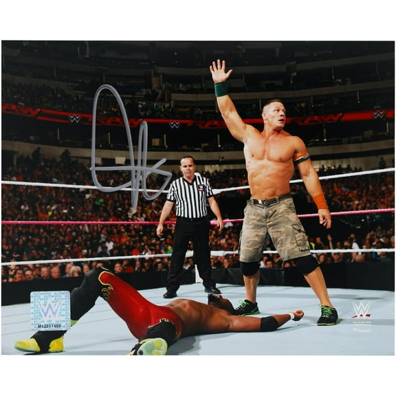 John Cena WWE Autographed 8" x 10" Five Knuckle Shuffle Photograph - Fanatics Authentic Certified