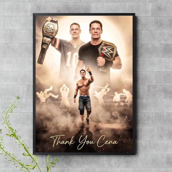 John Cena WWE Legend Championship Tribute Wall Art Thank You Cena Size 24x36 Unframed Poster