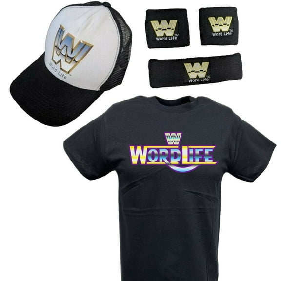 John Cena Word Life Mens Costume Hat T-shirt Wristbands XL