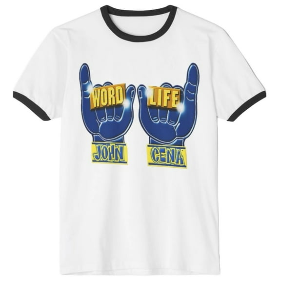 John Cena Word Life White Ringer T-shirt