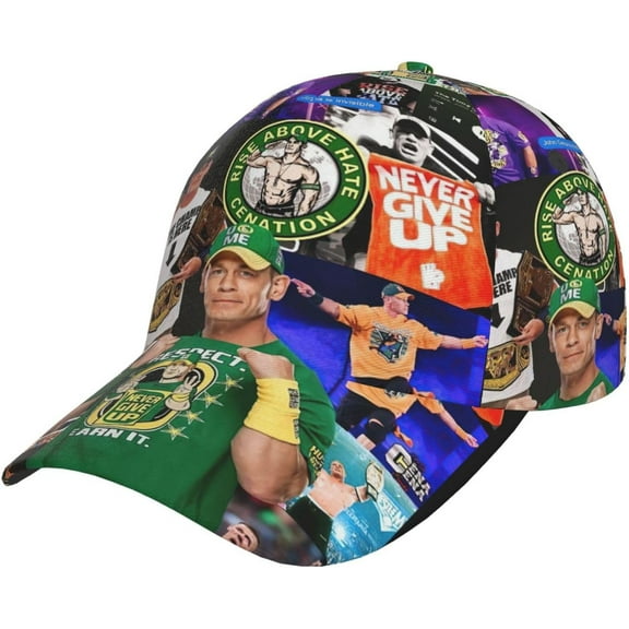 John Cena Wrestler Baseball Cap Adjustable Caps Unisex Aldult Golf Hat Outdoor Classic Baseball Hats Daily Hat for Going Out for Men Ladys Black