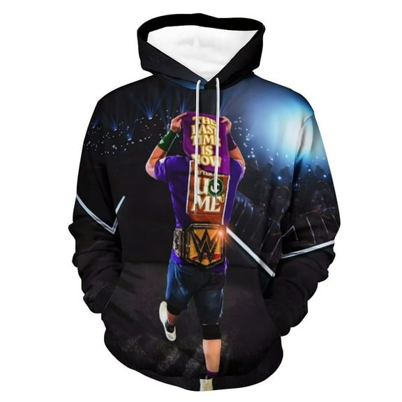 John Cena Wrestler Fashion Hip Hop Women/Men Hoodie Sweatshirt With Pocket Black