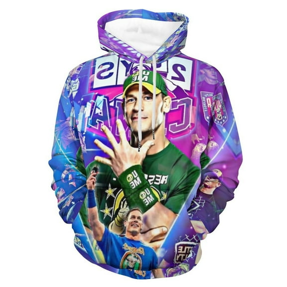 John Cena Wrestler Fashion Hip Hop Women/Men Hoodie Sweatshirt With Pocket Black