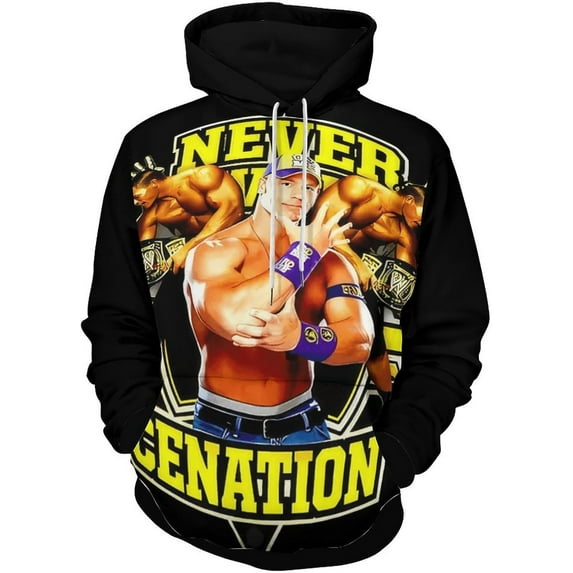 John Cena Wrestler Long Sleeve Pullover Hoodie Costume Pretty Hooded Sportswear Outfits