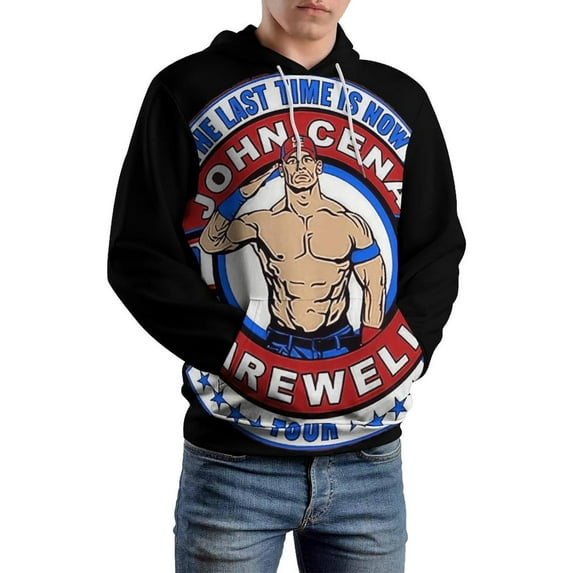 John Cena Wrestler Long Sleeve Pullover Hoodie Costume Warm Hooded Sportswear Outfits