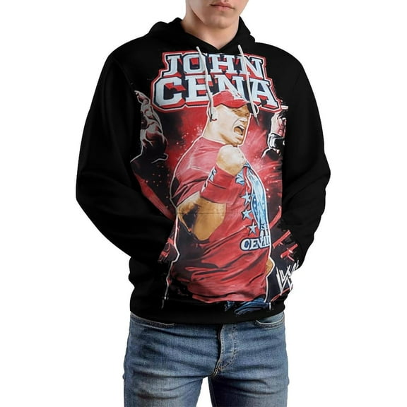 John Cena Wrestlers Long Sleeve Pullover Hoodie Jacket Soft Hooded Sportswear Outfits