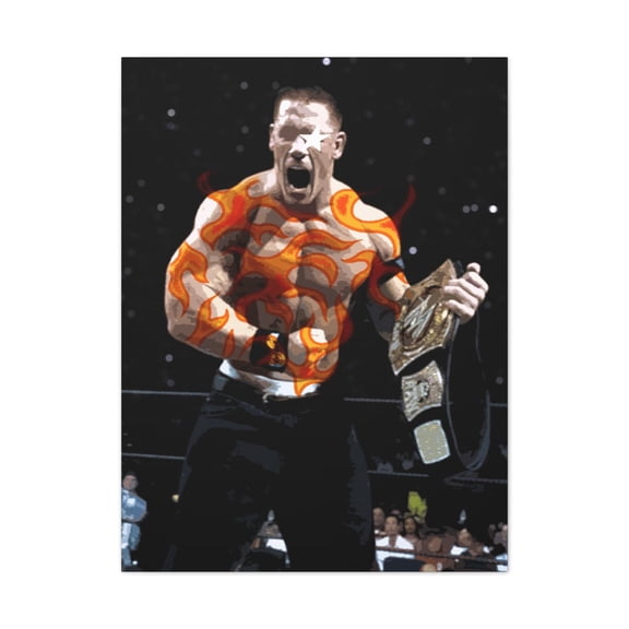 John Cena Wrestling Champion Victory Wall Art, Sports Action Decor, Size 24x36 Unframed Poster