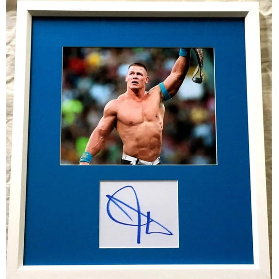 John Cena autograph framed with 8x10 WWE wrestling photo JSA
