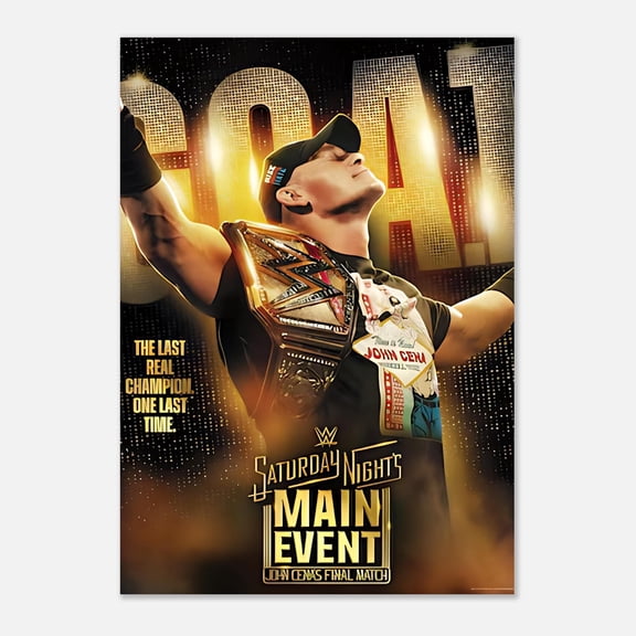 John Cena's Final WWE – Limited Edition Matte Art Print, Iconic Sports Wall Decor, Collector Gift | Unframed Poster