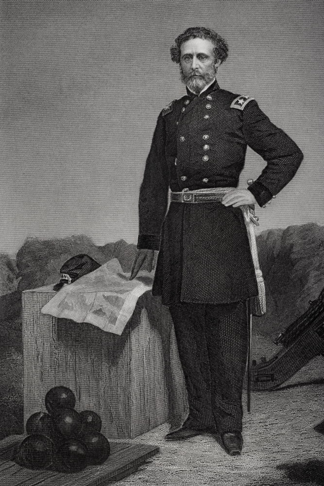 John Charles Fremont 1813 To 1890 American General In Civil War Mapmaker And Explorer Of The Far West From Painting By Alonzo Chappel Canvas Art - Ken Welsh Design Pics (11 x 17)
