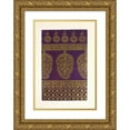 thumbnail image 1 of John Charles Robinson 13x18 Gold Ornate Wood Frame and Double Matted Museum Art Print Titled - Indian Scarf in Purple Muslin, with Pattern in Gold Printing (1858), 1 of 4