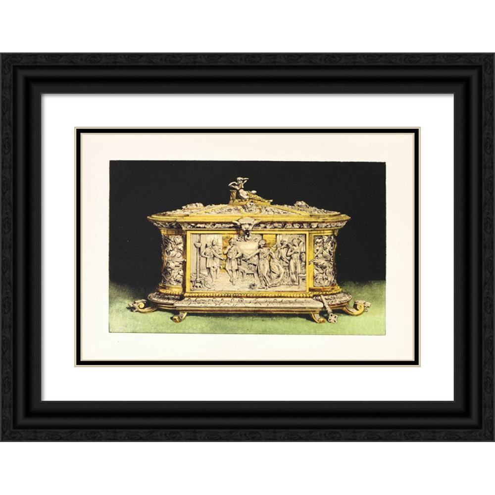 John Charles Robinson 14x11 Black Ornate Wood Framed Double Matted