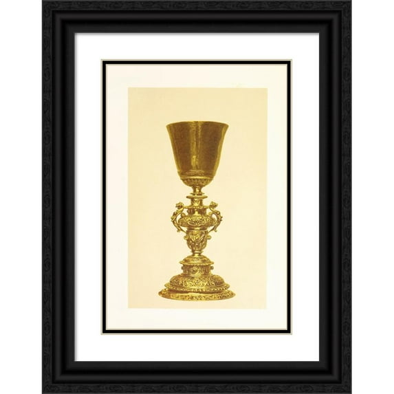 John Charles Robinson 14x18 Black Ornate Wood Framed Double Matted Museum Art Print Titled - Ancient Gilded Chalice (1858)