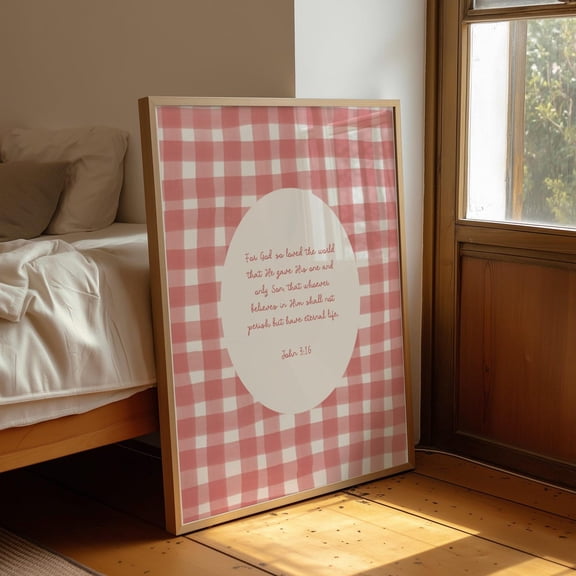 John Christian Art Print Vintage Check Modern Scripture