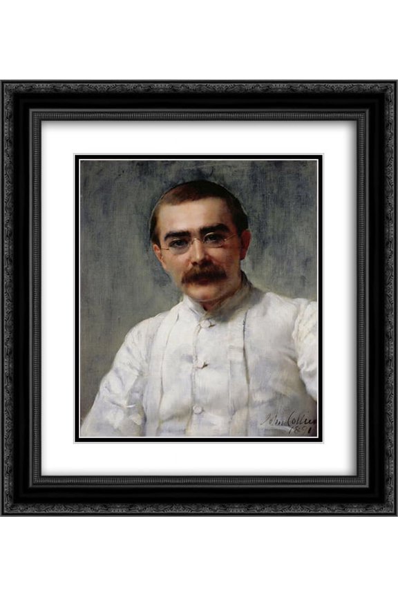 John Collier 2x Matted 20x24 Black Ornate Framed Art Print 'Rudyard Kipling'