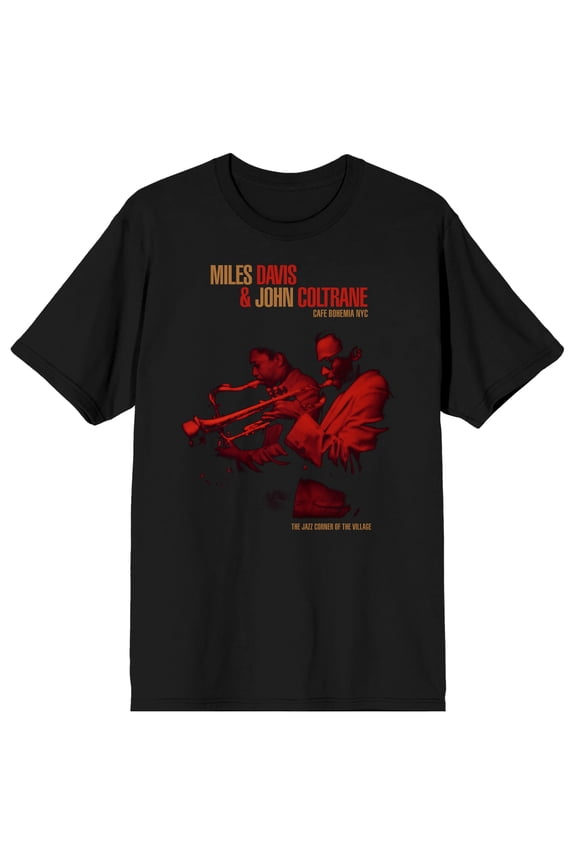 John Coltrane Cafe Bohemia NYC Crew Neck Short Sleeve Men's Black T-shirt
-XXL
