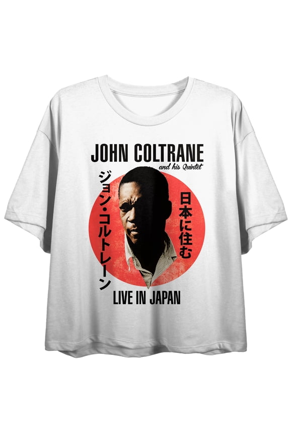 John Coltrane Live in Japan Women's White Short Sleeve Tee
-Medium