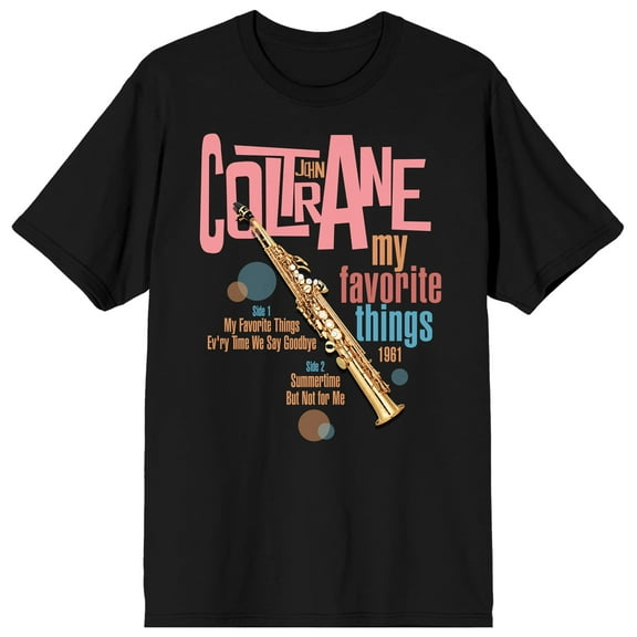 John Coltrane My Favorite Things Men's Black Short Sleeve Tee-3XL