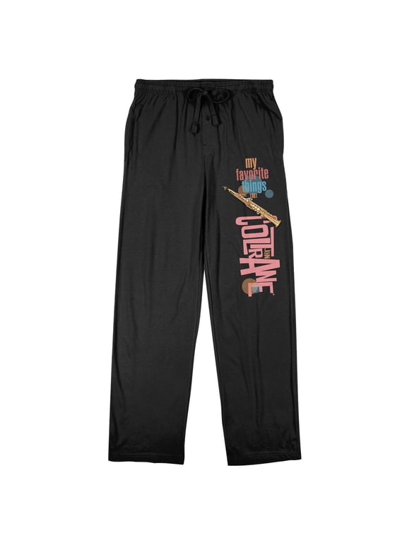 John Coltrane My Favorite Things Men's Black Sleep Pajama Pants