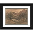 thumbnail image 1 of John Constable 14x11 Black Ornate Wood Framed Double Matted Museum Art Print Titled: Borrowdale- Evening After a Fine Day, 1 October 1806, 1 of 5