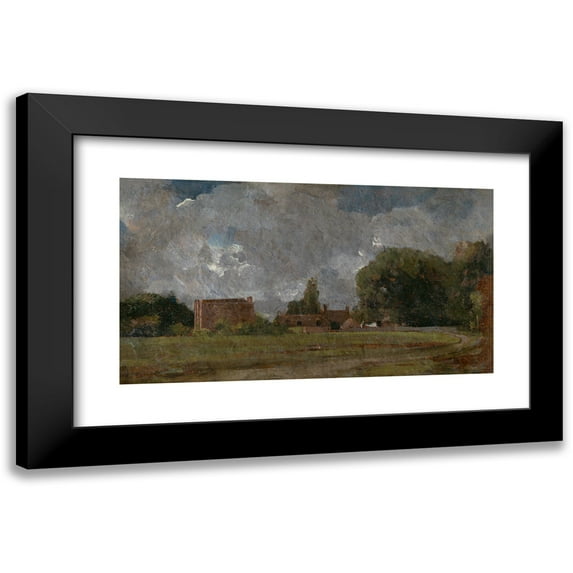 John Constable 18x12 Black Modern Framed Museum Art Print Titled - Golding Constable's House, East Bergholt; the Artist's Birthplace (1809)