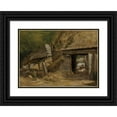 thumbnail image 1 of John Constable 24x18 Black Ornate Framed Double Matted Museum Art Print Titled: The Old Mill Shed, Dedham, 1 of 5