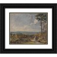 thumbnail image 1 of John Constable 24x20 Black Ornate Framed Double Matted Museum Art Print Titled: Hampstead Heath Looking Towards Harrow (1821), 1 of 5