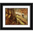 thumbnail image 1 of John Constable 2x Matted 24x20 Black Ornate Framed Art Print 'Tree Trunks', 1 of 2