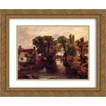 thumbnail image 1 of John Constable 2x Matted 24x20 Gold Ornate Framed Art Print 'The Mill Stream', 1 of 2